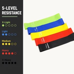 Portable Mini Loop Latex Heavy Resistance Workout Bands for Glutes Legs Arms Home Gym Exercise and Travel Training 5 40lbs