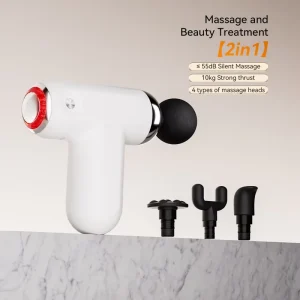 Portable Mini Percussion Massage Gun with EMS, Red Light, and Heat Therapy