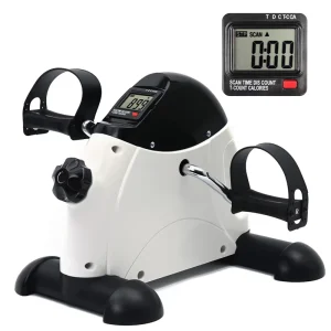 Portable Mini Under Desk Bike Pedal Exerciser ABS Steel Cycle for Leg and Foot Exercise Stepper