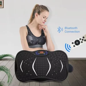 Portable Mini Vertical Vibration Plate Exercise Machine with Digital Screen and Remote Control