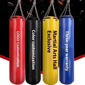 Portable Muay Thai Boxing Punching Bag, PU and PVC Leather, Sand-Filled