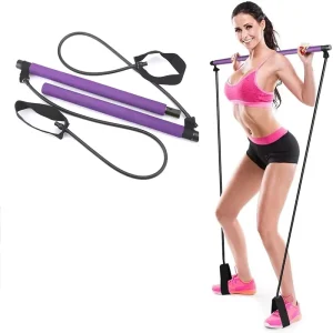 Portable Multifunction Pilates Bar Kit and Yoga Fitness Exercise Stick