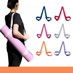 Portable Multipurpose Outdoor Stretch Yoga Strap 150cm Length 3.8cm Width 1.5mm Thickness Polyester Cotton Material