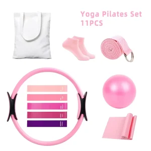 Portable Pilates Kit with Non-Slip Pilates Socks Set for Home Workout and Beginners