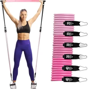 Portable Pilates Yoga Training Rope with Foot Buckle