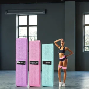 Portable Polyester Fabric Loop Custom Set Exercise Bands Resistant Hip Leg Workout Band