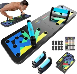 Portable Push-Up Stand with Silicone Handles and Training Board