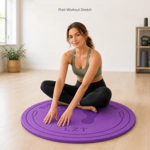 Portable Round TPE Fitness Mat 58cm Anti-Slip for Jump Rope and Cardio