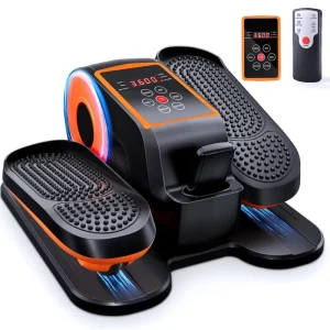 Portable Seated Under Desk Cross Elliptical Electric Pedal Exerciser with LCD Monitor
