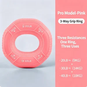Portable Silicone Dual-Strength Hand Grip Trainer Ring for Finger Strength