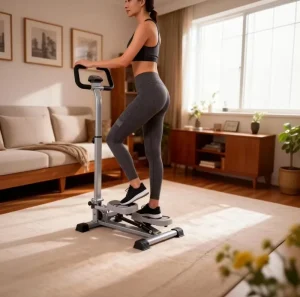 Portable Twist Stepper with Digital Monitor and Anti-Slip Pedals