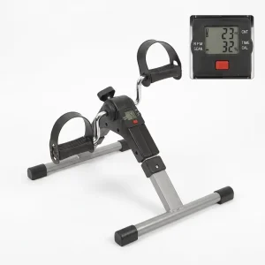 Portable Under Desk Bike Pedal Exerciser with Screen for Arm and Home Exercise