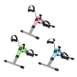 Portable Under-Desk Mini Exercise Bike with Arm and Leg Pedals and Display Screen