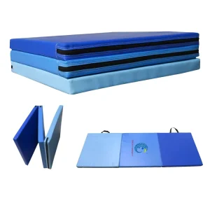 Portable Waterproof Gymnastics Folding Mat, PU+EPE Gym Training Exercise Aerobics Stretching Fitness Yoga Crash Mat