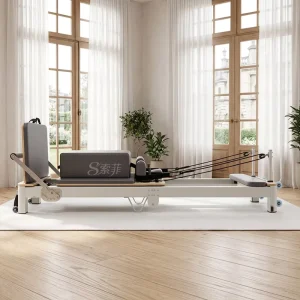 Portable White Foldable Alloy Pilates Reformer for Home Use