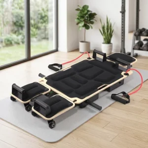 Portable Wood Pilates Reformer Set with Pilates Board for Studio Use