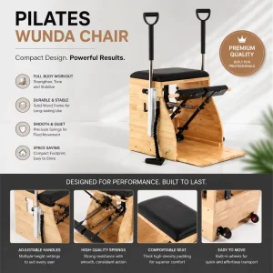 Portable Wunda Chair Pilates Stability Chair for Home and Studio Use
