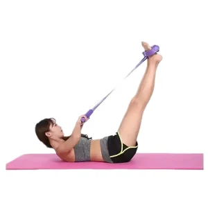 Portable Yoga Pedal Leg Stretching Elastic Resistance Tube Exercise Band