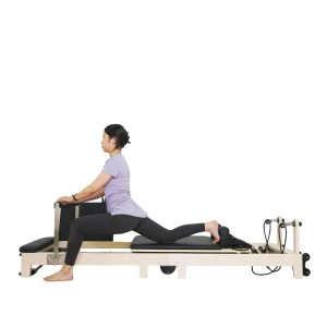 Posture Correction Core Strength Pilates Reformer MJD W55A Foldable Maple Wood Leg Portable Workout Bed