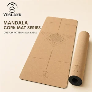 Power Cork Yoga Mat High Density Non-Slip Exercise Pad for Pilates Gym Fitness Workout