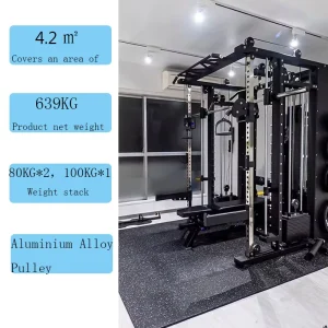 Power Rack Accessory Set with Cross-Pull Machine Smith Machine Add-On Multifunction Station