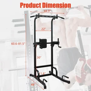 Power Tower Strength Training Pull-up Bar Station Adjustable Dip Station Home Gym Fitness Equipment