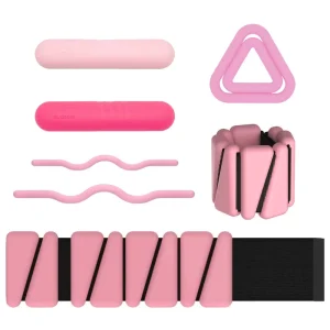 Power Wrists Set of 2 (1Lb Each) Weighted Durable Bracelet Portable Training Adjustable Silicone Custom Ankle Weight