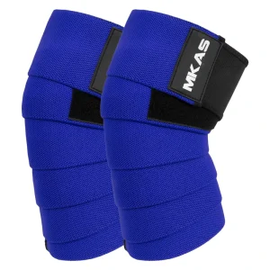 Powerlifting Knee Wraps Heavy Duty Elastic Nylon Neoprene Compression Support for Squats Deadlifts Weight Training Gym
