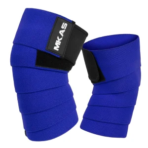 Powerlifting Knee Wraps with Custom Logo, OEM Heavy-Duty Elastic Knee Support for Bodybuilding, Weightlifting and Competition