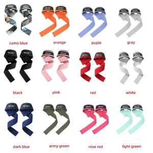 Powerlifting Wrist Straps with Pad for Palm Protection