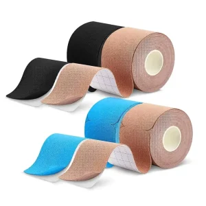 Pre-Cut 5cm Cotton Kinesiology Tape Elastic Adhesive Bandage for Knee Neck Support Physical Therapy