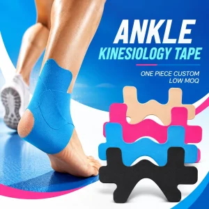 Pre Cut Ankle Kinesiology Tape Patches Elastic Waterproof Muscle Support Tape Ankle Sprain Relief Sports Recovery Tape