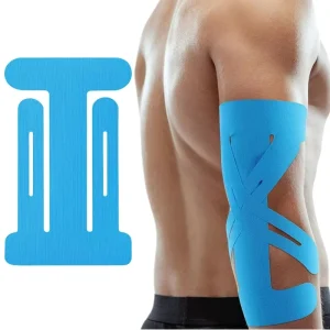 Pre-Cut Cotton Elbow Kinesiology Tape Waterproof Breathable Elastic Sports Tape for Pain Relief and Support
