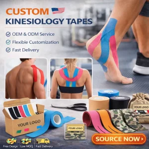 Pre Cut Muscle Support Tape Elastic Kinesiology Patch 5m Die Cut Shape Factory Direct