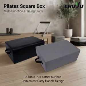 Precision Pilates Reformer Square Sitting Box with High Density Foam for Strength Training Exercise Accessories