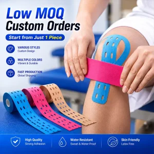 Precut Ankle Kinesiology Tape Patella Knee Patch Waterproof Breathable Muscle Tape With OEM ODM Logo & Color