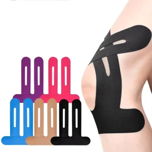 Precut Kinesiology Tape for Knees Waterproof Elastic Breathable Hypoallergenic Latex-Free
