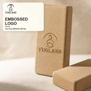 Premium Cork Yoga Block High Density Natural Jute Support Brick Non Slip Supportive Pilates Block Custom Logo