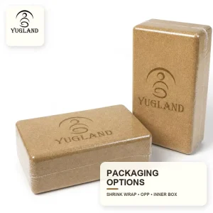 Premium Cork Yoga Block High Density Non Slip Workout Brick for Professional Pilates Gym Factory