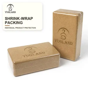 Premium Cork Yoga Block Natural Non Slip Workout Pad for Home Pilates Exercise Factory