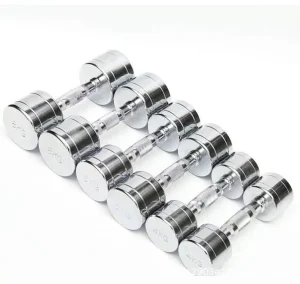 Premium Durable Chrome Plated Free Weight Dumbbells for Home Gym Strength Training Muscle Building-Portable Lightweight