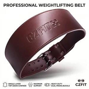 Premium Grain Cowhide Leather Weightlifting Belt 8mm Heavy Duty Powerlifting Gym Support Belt Custom Logo Fitness Training Gear