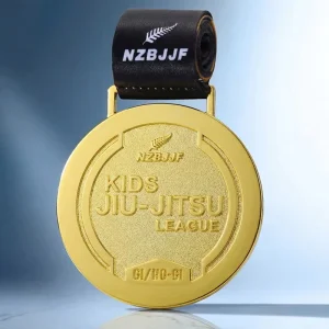 Premium Kids Jiu Jitsu Custom Sports Medals Alloy Embossed New Zealand Brazilian Jiu Jitsu Medal for Gi No Gi Kids Competitions