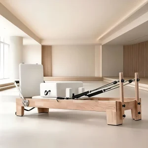 Premium Oak Adjustable Durable Pilates Reformer Machine Home Health and Yoga Training Equipment for Pilates Studio E-01