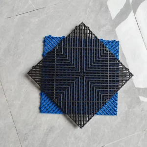 Pressure-Resistant 18mm PP Interlocking Car Wash Floor Grating Tiles for Auto Detailing