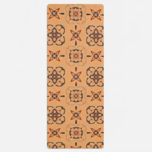 Printed Cork Yoga Mat 3mm Eco-Friendly Natural Rubber Pad for Aerobic Exercise Factory