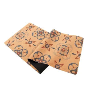Printed Cork Yoga Mat 3mm Natural Rubber Base Non-Slip for Aerobic Exercise Factory Manufacturer