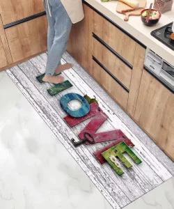 Printed Cushioned Anti-Fatigue Anti-Slip Washable Kitchen Floor Mat