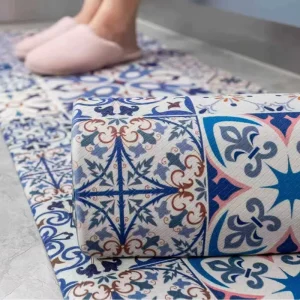 Printed PVC Foam Kitchen Anti-Fatigue Floor Mat, 45×76 to 45x240cm, 6mm or 12mm