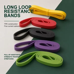 Private Label Heavy Duty Elastic Band Fitness Stretch Loop Resistance Bands TPE Set Waterproof